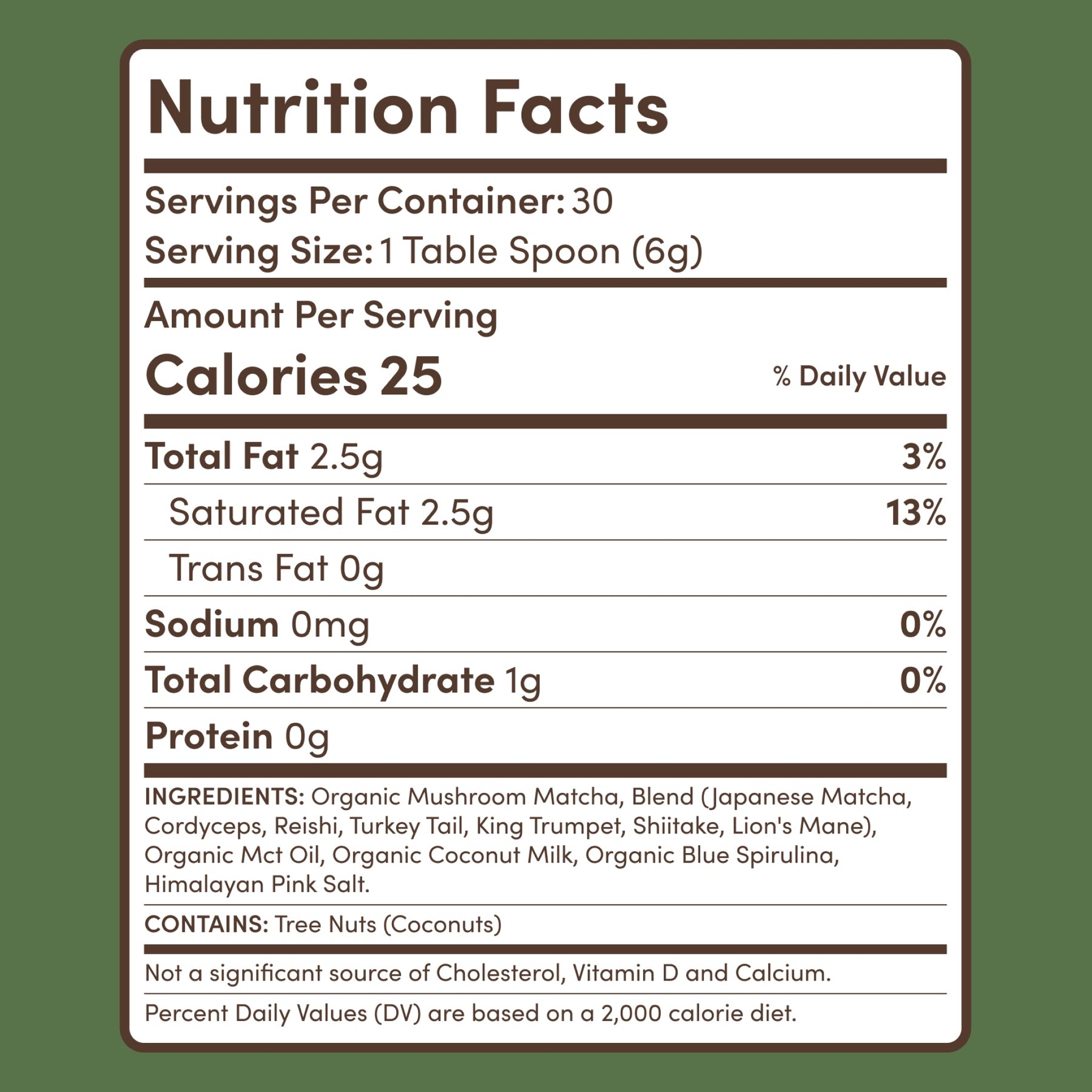 RYZE Mushroom Matcha — Organic Instant Matcha Latte with Lion's Mane & King Trumpet, 30 Servings